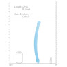 Real Rock Crystal Double Gode Crystal RealRock 42 x 3.5cm Bleu